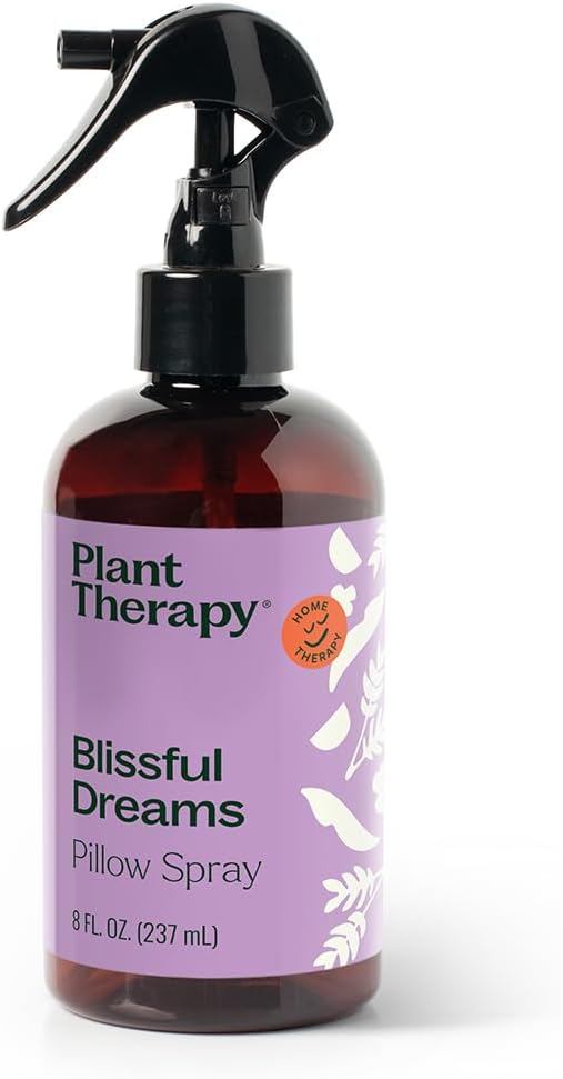 Plant Therapy Blissful Dreams Lavender Pillow and Linen Mist and Room Spray, for Relaxation & Sleep, Powered by Essential Oils Like Lavender & Roman Chamomile, Aromatherapy Sleep Spray, 8 oz