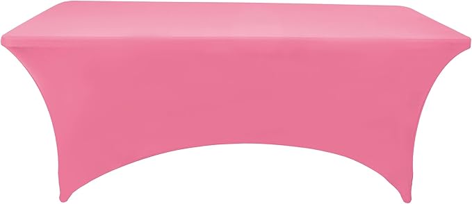 ZarzaaSik 2-Pack 6ft Spandex Table Covers for Rectangle Standard Folding Tables - Wrinkle Resistant Stretch Tablecloths - Ultimate Fitted Table Protector for Parties, Trade Shows, Banquet