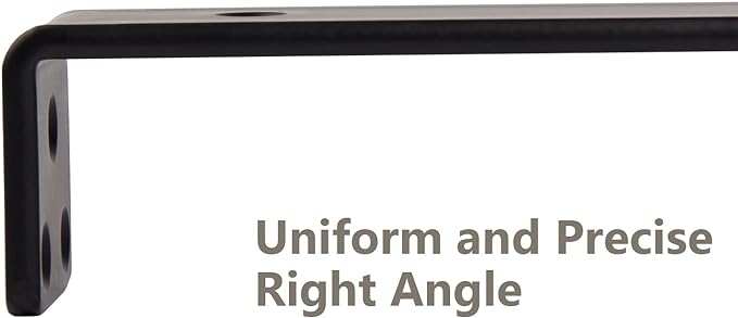12-Pack 10 Inch Floating Shelf Brackets, Heavy Duty Hidden Shelves Bracket for Small Shelf, Kitchen Shelf, Nursery Shelf, Black Powder Coated Steel