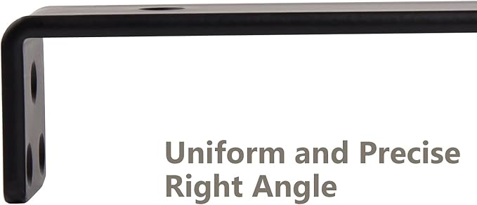 6-Pack 4 Inch Floating Shelf Brackets, Heavy Duty Hidden Shelves Bracket for Small Shelf, Kitchen Shelf, Nursery Shelf, Black Powder Coated Steel