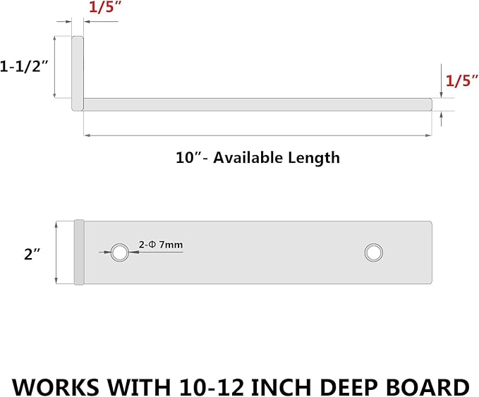 12-Pack 10 Inch Floating Shelf Brackets, Heavy Duty Hidden Shelves Bracket for Small Shelf, Kitchen Shelf, Nursery Shelf, Black Powder Coated Steel