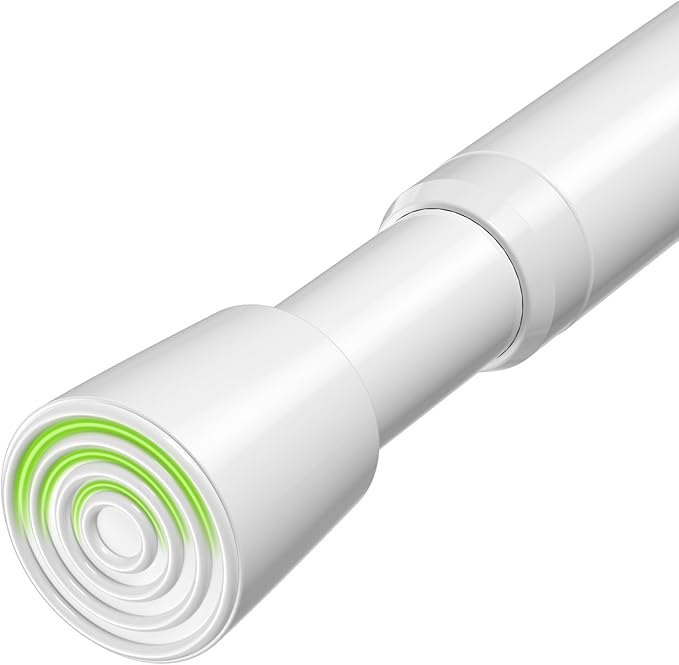 Spring Tension Rods 26-39 Inches Adjustable White No Drill Spring Loaded Curtain Rod Small Short Tension Curtain Rod Expandable Tension Rod for Windows, Kitchen, Doorway, Bathroom, Cupboard Bars