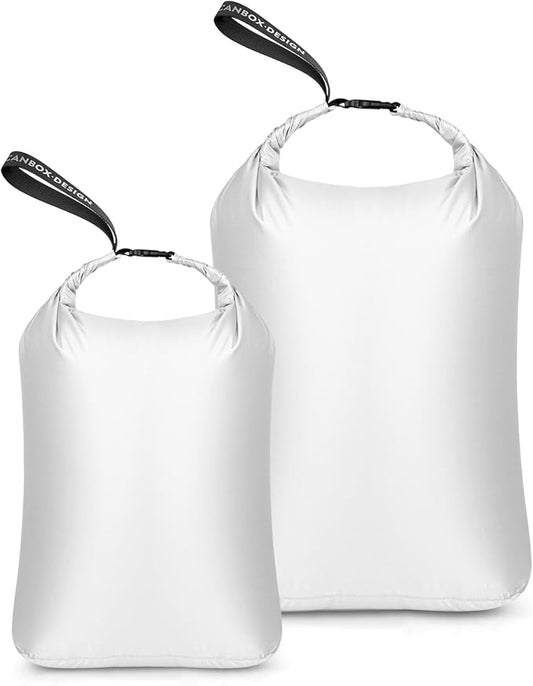 Travel Laundry Bags, 2 Pcs Waterproof Dry Wet Bags, Dirty Clothes Organizer with Handles, Collapsible Storage Bag for Workout Swimsuit Diaper Yoga Beach Bathing Camping