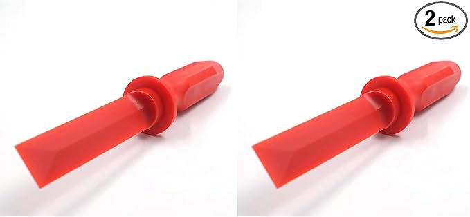 CKAuto Non-Marring Super Grip Plastic Chisel Scraper, Wheel Weight Remover,Red (Pack of 2)