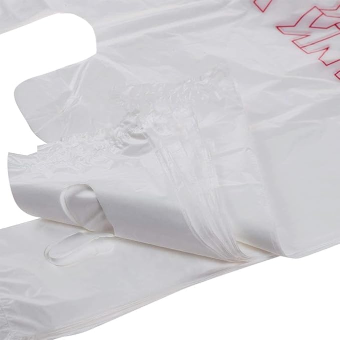 TashiBox [350 Count Thank You plastic bags/T-shirt Bags/Shopping Bags/Disposable Grocery Bags(11.5" X 6.25" X 21") 15mic, 0.6 Mil