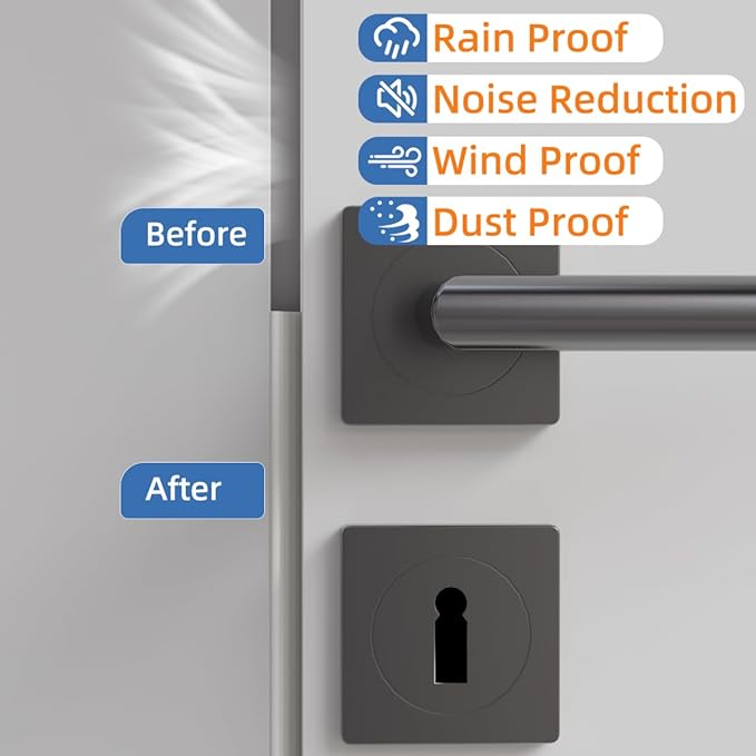 Wedge-Shape Window Weather Stripping Door Frame Seal Strip 118” Black,Upgrade Black Foam,Soundproofing,Draft Stopper,Winter Insulation,Noise Blocker, Gap Filler for Exterior Front Door Side