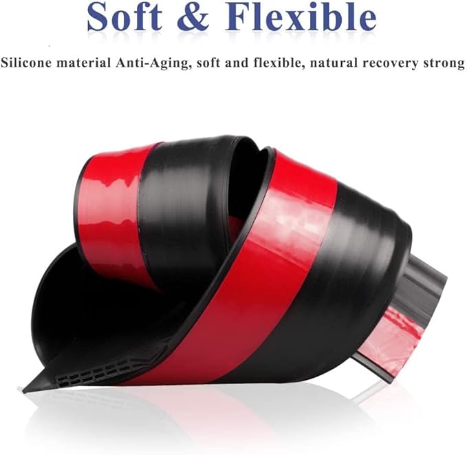 Suptikes [New Upgrade] Huge Gap Door Draft Stopper, 3.4" W Widened Door Sweep Seal Gap Up to 1.8" for Interior & Exterior Doors - Keeping Draft, Noise, Dust and Unwanted Animals Out Black-2PACK