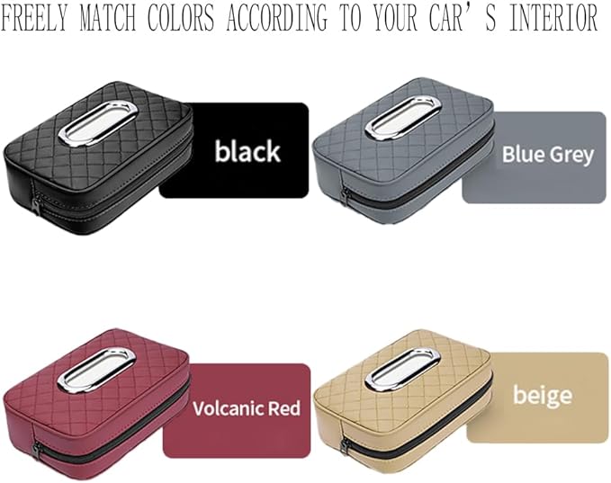 Car Tissue Holder, Extra Large Capacity car Tissue Box can Hold 130-180 tissues per Box, Size: 7.9"x5.1"x2.4"