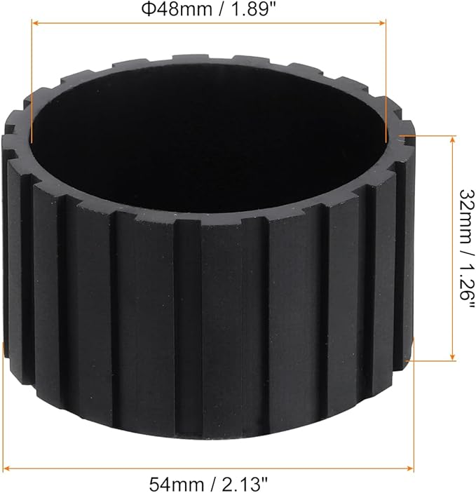 uxcell 4Pcs Chair Leg Tips Caps, 1-7/8" PVC Non-Slip Feet End Caps Cover, Round Chair Leg Floor Protectors for Furniture, Black