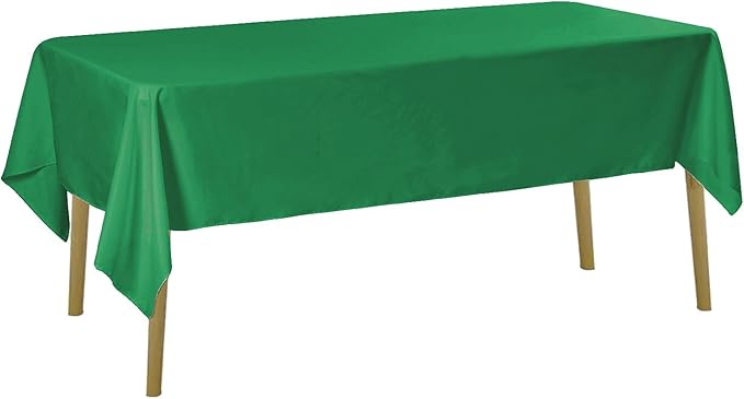 Cupuamon Rectangle Tablecloth 60x120 inch Washable Polyester Fabric Table Cloth for Wedding Party Dining Banquet Decoration (60x120, Emerald)