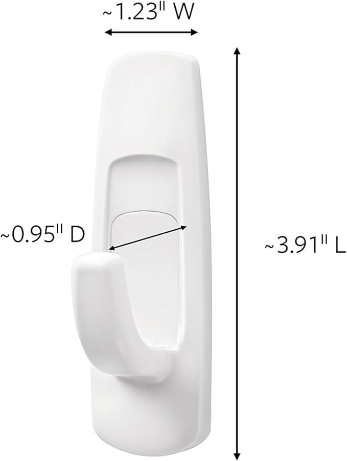 Command Large Utility Hook Mega Pack, White, 14-Hooks, 16-Strips, Organize Damage-Free (Pack of 12)