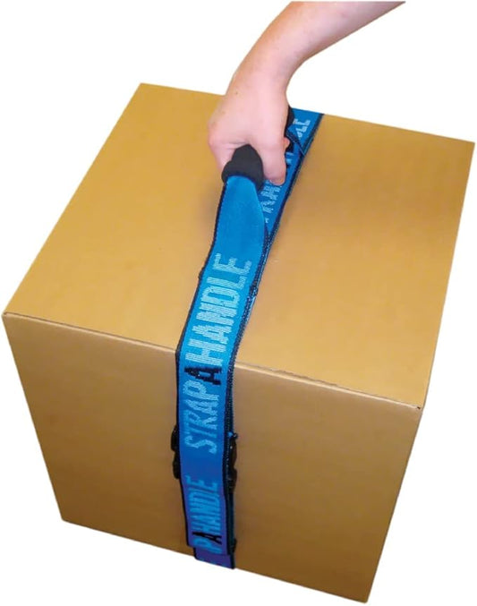 6' Carrying Strap with Handle | Adjustable Belt | Heavy Duty, Easy, Safe, Secure, Lifting, Moving, Carry Strap for Boxes, Groceries | Best Luggage Strap (Strap-A-Handle 6ft. Length, 40lb. Capacity)