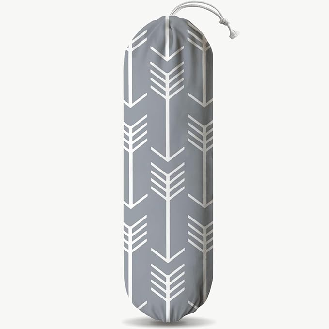 Arrows Plastic Bag Holder, Wall Mount Large Grocery Bags Holder, Washable Shopping Bags Carrierfor Home Kitchen Pantry, Housewarming Gift for Women Friends Family, Kitchen Pattern Garbage Bag 70
