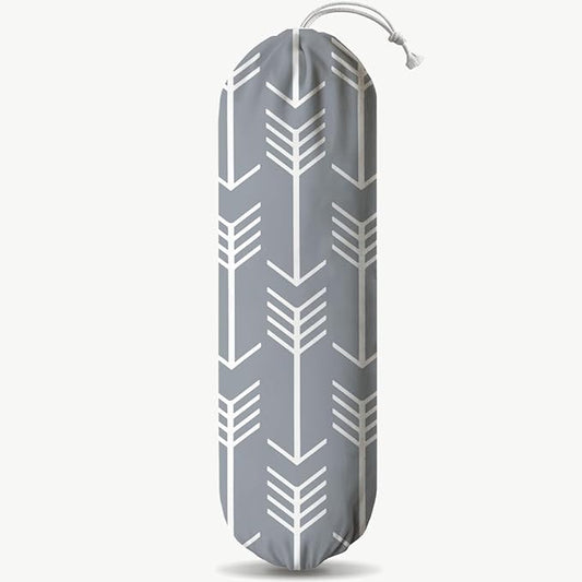 Arrows Plastic Bag Holder, Wall Mount Large Grocery Bags Holder, Washable Shopping Bags Carrierfor Home Kitchen Pantry, Housewarming Gift for Women Friends Family, Kitchen Pattern Garbage Bag 70