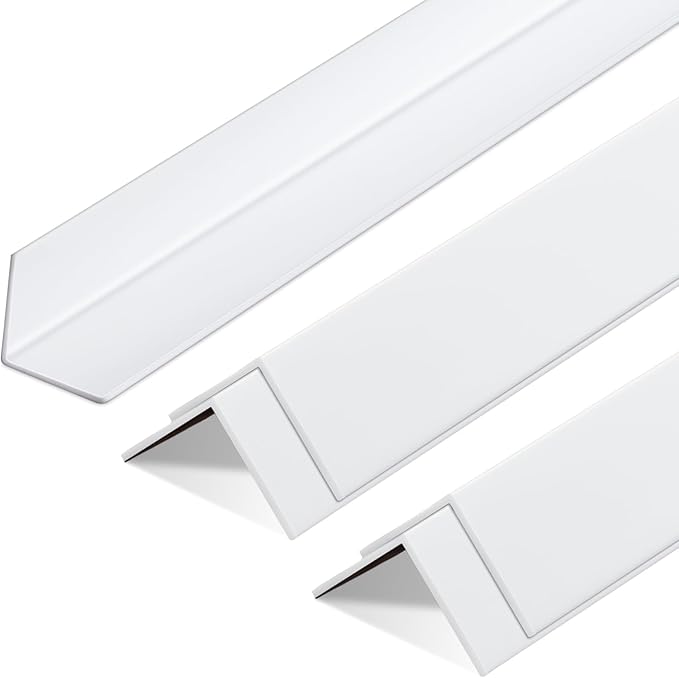 Sasylvia 5 Pcs 2-3/8 x 48 Inches Wall Corner Protector Guards, Avoid Scratching Scuffs, White Vinyl Corner Trim Molding, Easy to Install & Cleaning for Door Countertop Furniture Cabinet Protection