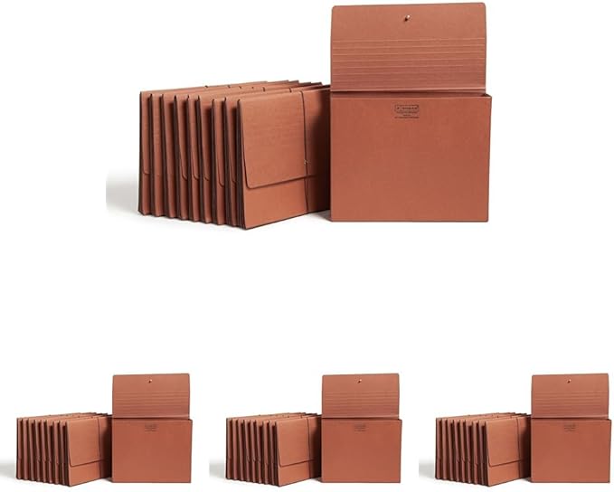 Smead Redrope Expanding File Wallet, Expanding File Organizer, Accordion Folder for Documents, Flap/Cord Closure, 5-1/4" Expansion, Tear-Resistant, Letter Size, 10 per Box (71109) (Pack of 4)