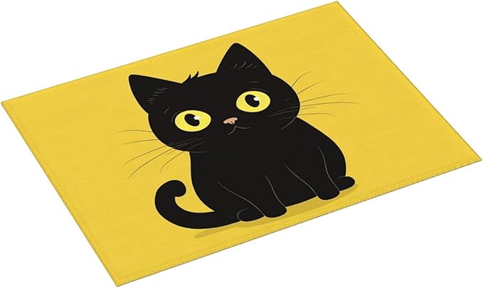 Cat Dish Drying Mat for Kitchen Counter Decor 18x24 Inch Floral Absorbent Reversible Microfiber Dish Drying Pad Flower Dish Drainer Rack Mats for Coffee Bar