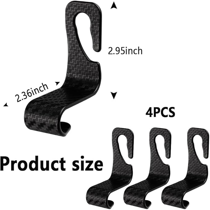 Utility Car Headrest Hidden Hook 33lb(Max) Car Hooks for Purses and Bags,Hat Holder for Truck Seat Hanger Storage Organizer for Coats,Umbrellas,Grocery Bags,Handbags Universal Car Accessories