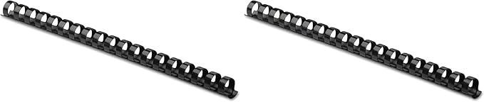 Fellowes Plastic Binding Comb 3/8" Black, 100 Count (Pack of 2)