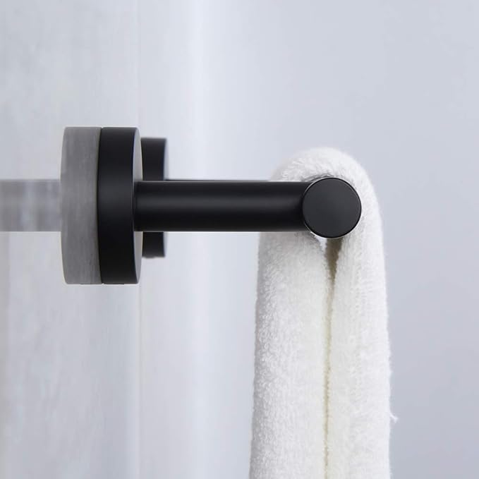 kimzcn Matte Black Hand Towel Bar SUS 304 Stainless Steel 12-Inch Towel Rack Holder for Bathroom Wall Mount