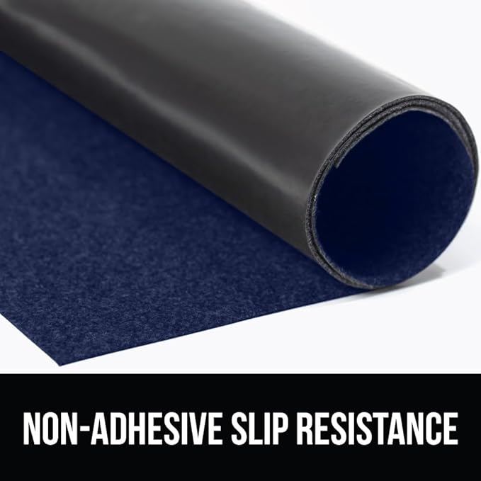 GORILLA GRIP LeakGuard Non-Adhesive Under Sink Mat for Kitchen Cabinet, 24x60, Waterproof Quick Dry Shelf Liner, Durable Absorbent Felt Mats for Bathroom Sinks, Cabinets, Dresser, Easy to Trim, Navy
