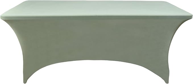 ZarzaaSik 118 2-Pack 4ft Spandex Table Covers for Rectangular Folding Tables - Wrinkle Resistant Stretch Tight Table Cloths - Ultimate Fitted Table Protector for Parties, Banquet, and Wedding