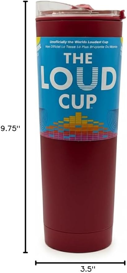 The LoudCup Blow Horn Tumbler, Cheer & Sip 2-in-1 Reusable Water Bottle with Built-In Horn for Sports Games, Tailgates, Parties & Events, BPA-Free