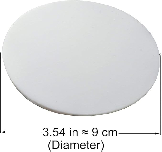 Strongest Door Knob Wall Shield, 4 PCS Large White Round Door Stopper Wall Protector, Self Adhesive Door Handle Bumper (Large Round 3.54", White)