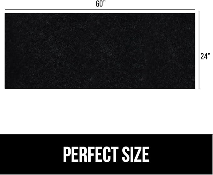 GORILLA GRIP LeakGuard Non-Adhesive Under Sink Mat for Kitchen Cabinet, 24x60, Waterproof Quick Dry Shelf Liner, Durable Absorbent Felt Mats for Bathroom Sinks, Cabinets, Dresser, Easy to Trim, Black