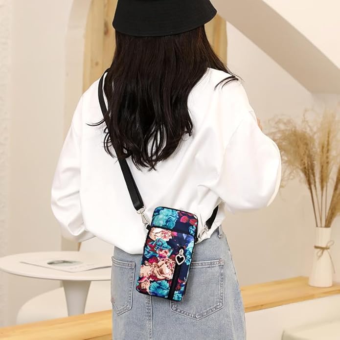 JANKS Small Crossbody Bag for Women - Mini Phone Purses with Crossbody Strap and Wallet - Nylon Arm Bag