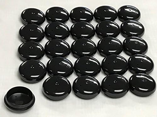 1-1/2" Deluxe Wrought Iron Patio Furniture Feet Glides, Round Plastic Chair Leg Caps, Floor Protector for Chairs, Pack of 25, Black
