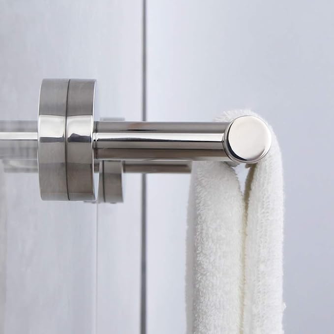 kimzcn 12-Inch Towel Bar SUS 304 Stainless Steel Towel Rack Wall Mounted Towel Rail Towel Rod for Bathroom Modern Style Polished Finish