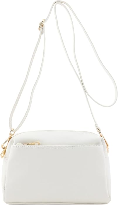 FashionPuzzle Triple Zip Small Crossbody Bag