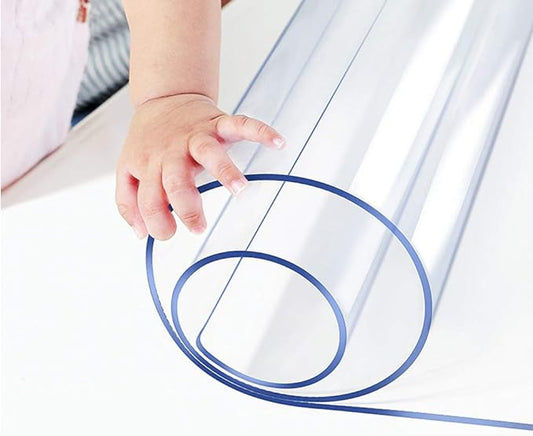 Clear Plastic Dining Tablecloth Protector Crystal PVC Table Cover Protector Thicken Rectangle Office Desk Mat Cover Coffee Table Pad for Home End Table Night Stand Dresser 20x40 Chair Floor Protector