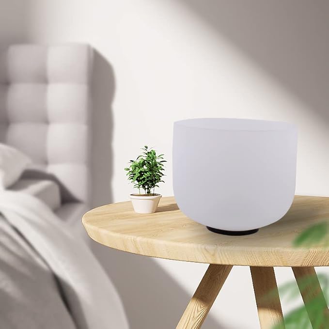 7inch 8inch 9inch Crystal singing bowls set sound bowl for healing Mindfulness, Meditation, Yoga, Spiritual and Body Healing Chakra Bowl (F note (Heart), 9 inch)