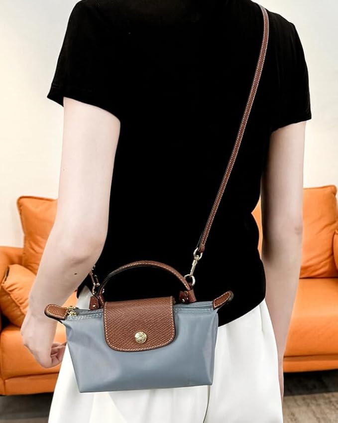 Jiesinlov Leather Bag Shoulder Strap Replacement Crossbody Adjustable Conversion Kit Fit for Mini Pouch