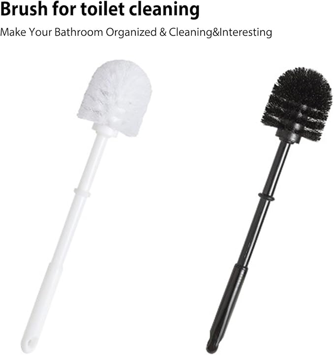 Shar Pei Dog Toilet Brush Holder - White Ceramic Bathroom Decor with Durable Brush, Giftable Foam Packaging