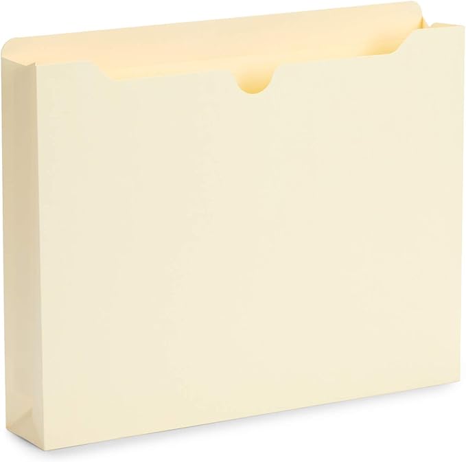 Blue Summit Supplies File Jackets Letter Size 1 Inch Expansion, Pocket File Folders Letter Size Expanding 1 Inch, Assorted Colors, Reinforced Straight Cut Tab Expandable Document Jacket, 25 Pack