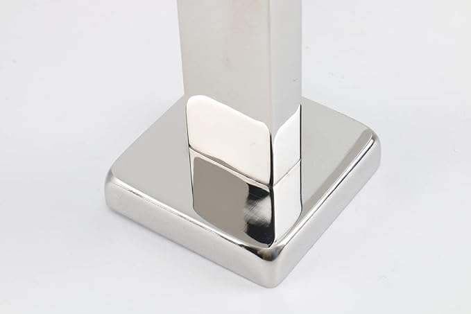 TocTen Bath Towel Rack - Square Base Thickened SUS304 Stainless Steel Towel Bar for Bathroom, Bathroom Accessories Towel Rod Heavy Duty Wall Mounted Towel Holder. (Chrome, 33)