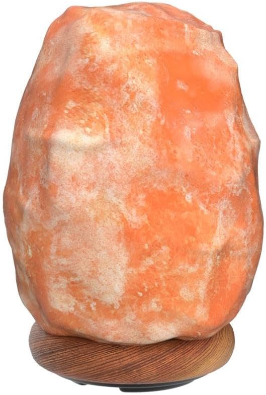 WBM Salt Lamp - USB Himalayan Salt Lamp with Touch Dimmer Control, Natural Pink Crystal, 5-7 lbs, Wooden Base, LED Bulb, Room Decor, Home Decor, Relaxation, Ambiance, Gift