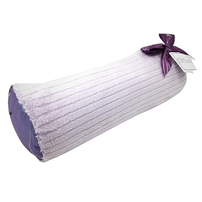 Sonoma Lavender, Lavender Bolster Roll, Microwaveable, Hot/Cold Neck Pillow, Soothing and Relaxing Pain Relief for Neck, Low Back or Behind The Knees, Removable/Washable Cover, (Embroidered Lavender