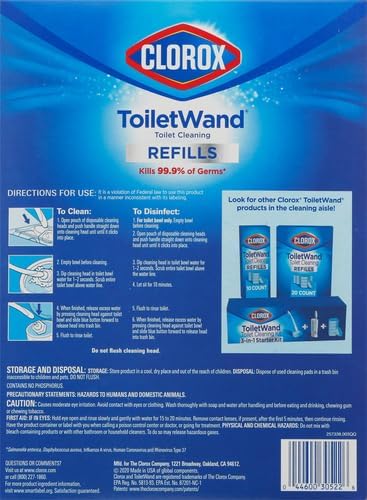 CLOROX ToiletWand Toilet Cleaner Refills, Toilet brush, Original, 20 Count (Pack of 4)