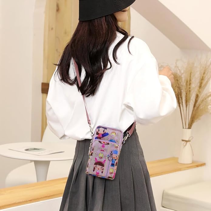 JANKS Small Crossbody Bag for Women - Mini Phone Purses with Crossbody Strap and Wallet - Nylon Arm Bag