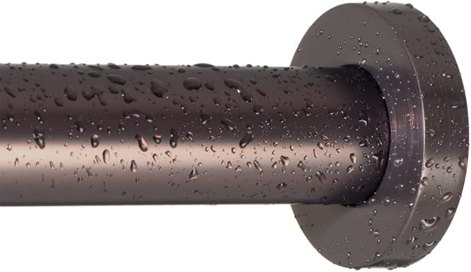 Ivilon Shower Tension Curtain Rod - Adjustable Tension Rod for Shower Curtains, Bathroom, or Windows, Easy to Install, No Drilling Required, Rustproof, Adjustable 36 to 54 Inch Oil Rubbed Bronze ORB