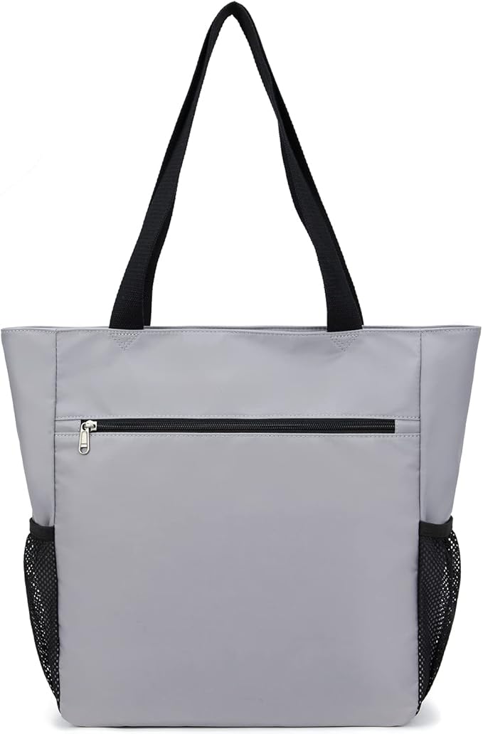 ETidy Large Capacity Foldable Tote Bag With Zipper Water-resistant Sandproof Women Beach Bag Handbag Gym Bag Travel Shopping Bag
