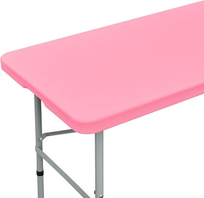 NEWISHER Fitted Rectangle Tablecloth 36 x 48 Inch Elastic Table Cloth Stretch Spandex Table Cover Pink Washable Polyester Table Top Cap Cover for Dining Picnic Camping Indoor and Outdoor