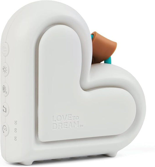 Love to Dream Sleep Machine, Baby White Noise Machine for Sleeping and Relaxing, Noise Therapy with 9 Soothing Infant Sleep Sounds with Baby Night Light, Portable Sound Machine