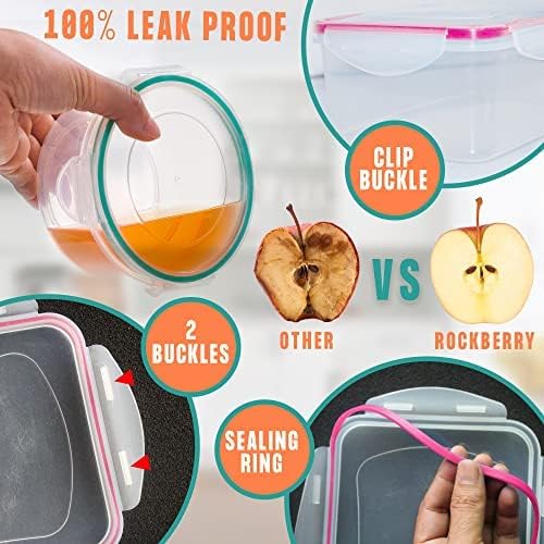 38 Pcs Large Food Storage Containers - 85 oz to Small Container Stackable Kitchen Storage Bowls Sets - BPA Free Leak-Proof Plastic Food Storage Containers with Lids Airtight - Microwave Freezer Safe