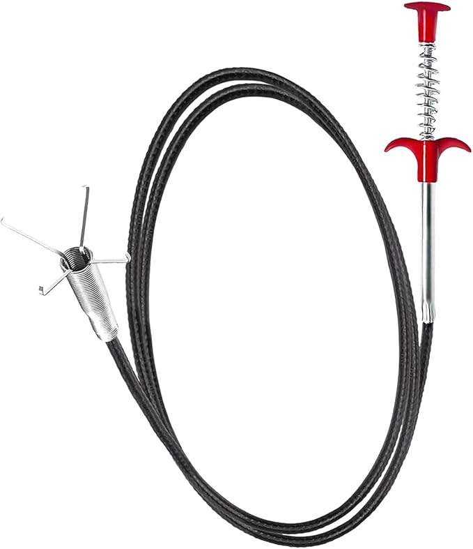 79 Inch Drain Snake Hair Drain Clog Remover Tool,Flexible Grabber Claw Pick Up Reacher Tool for Litter Pick, Toilet, Sewer, Shower, Kitchen Sink