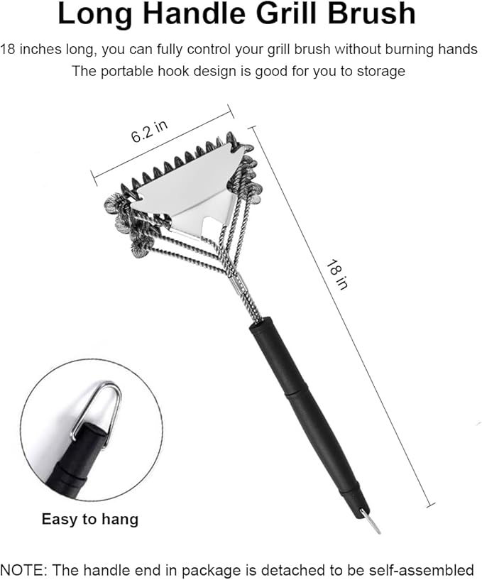 Grill Brush Grill Cleaning Kit, Grill Cleaner BBQ Grill Accessories Bristle Free, Grill Brush for Outdoor Grill BBQ Brush for Grill Cleaning (Pack of 1)